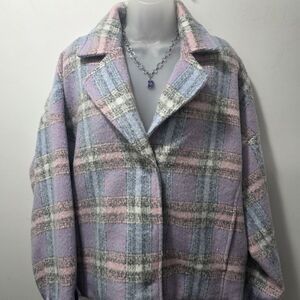 Plaid Pastel Women's Coat